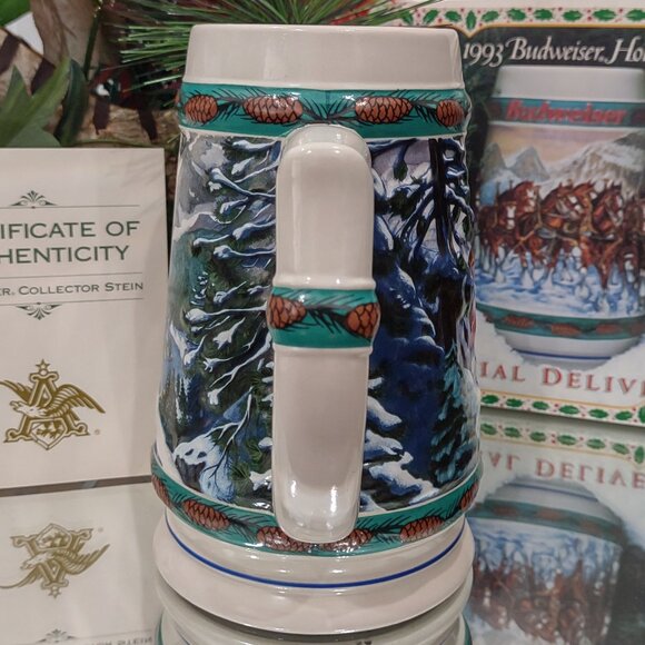 Vintage Budweiser 1993 Special Delivery Holiday Stein